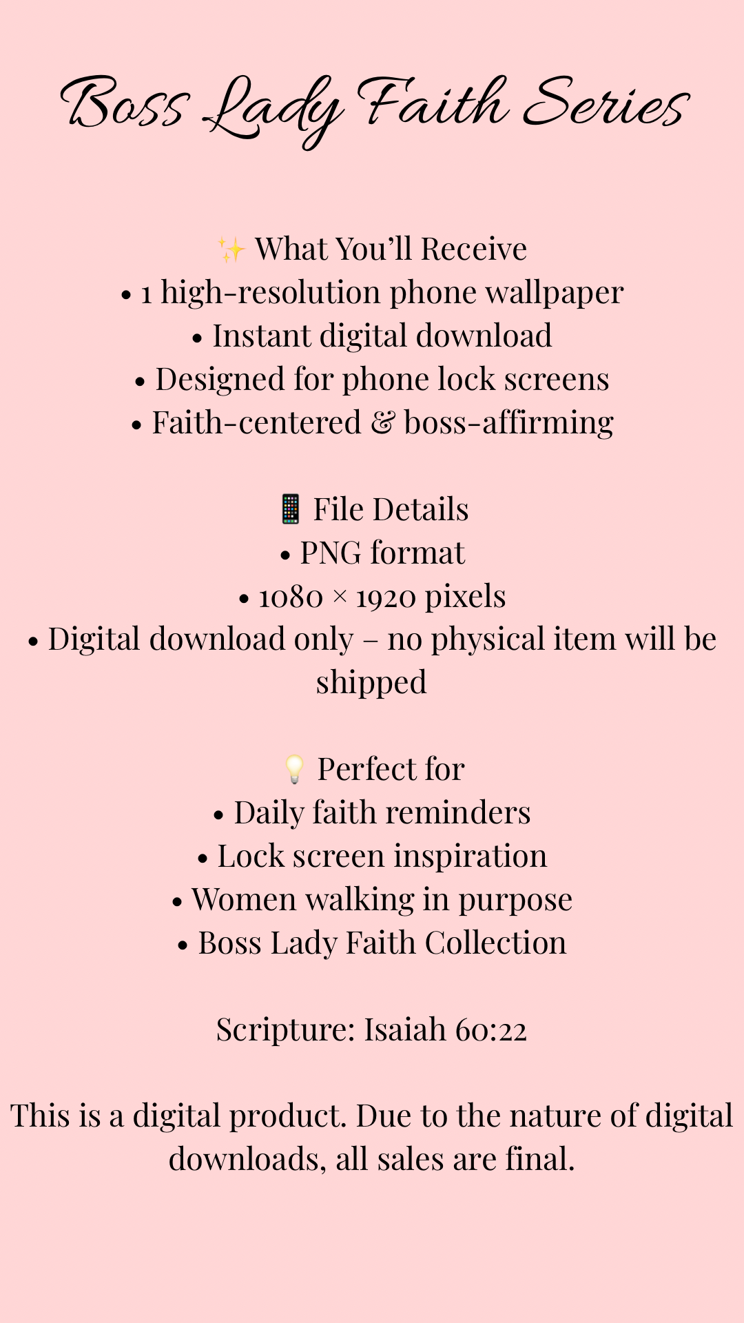 Boss Lady Faith Wallpaper | “When the Time Is Right” – Isaiah 60:22